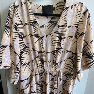 No.6 Black Fern Silk 2-pocket tie dress